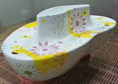 玻璃鋼彩繪花盆座椅高端亮麗成商場亮點