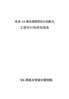 雞西x焦化有限責(zé)任公司焦化工程建設(shè)可行性研究報告.doc